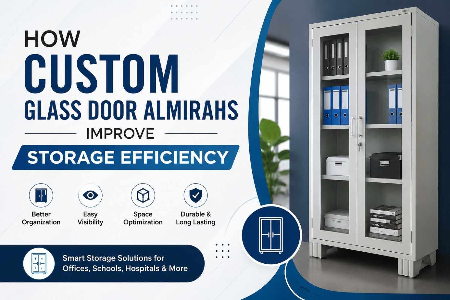 How Custom Glass Door Almirahs Improve Storage Efficiency