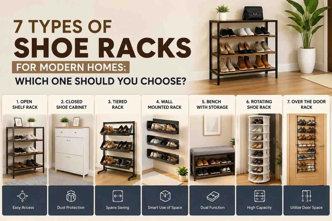 types of shoe racks